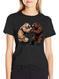 Fighting Bears Graphic Tee - Black product image 1