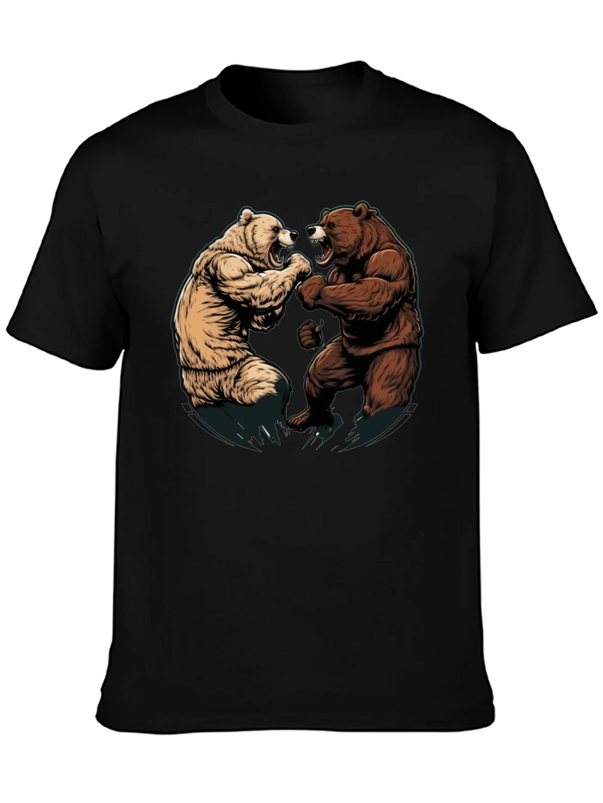 Fighting Bears Graphic Tee - Black product image 2