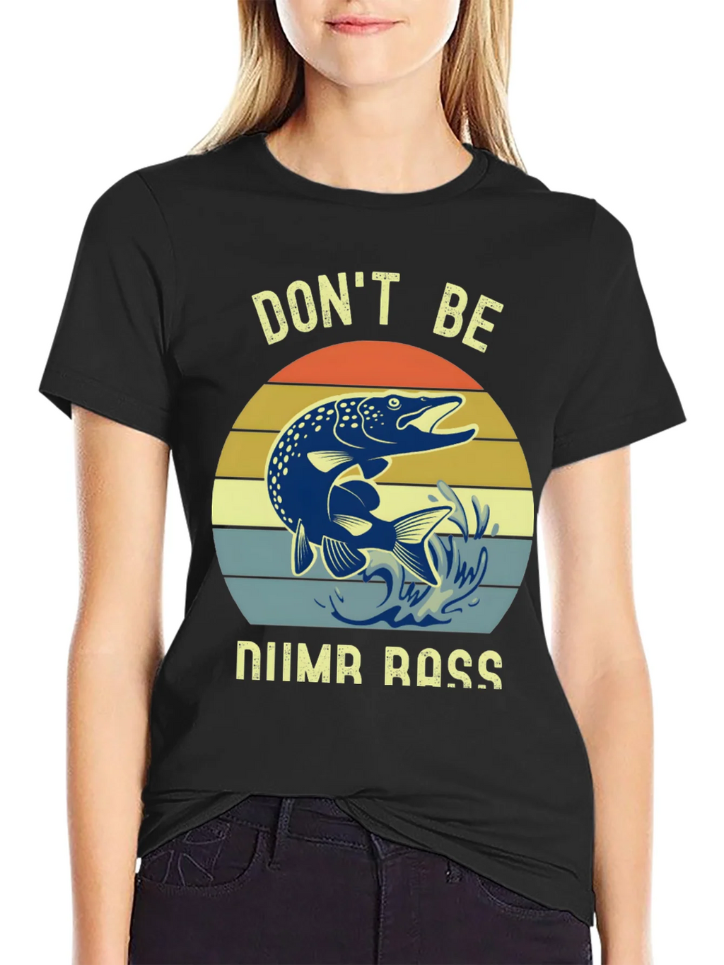 Dont Be Numb Bass Fishing Graphic Tee product image 2