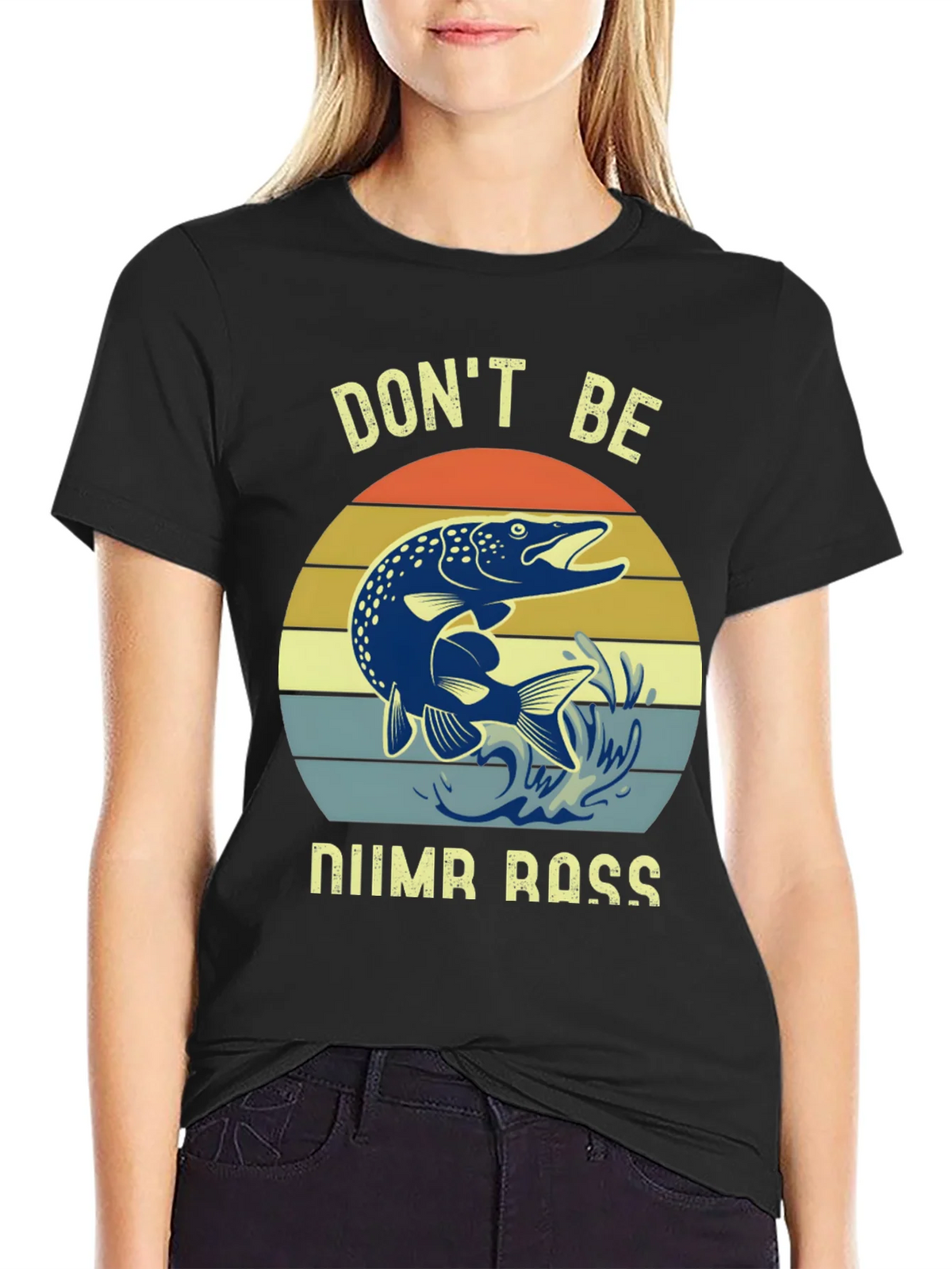 Dont Be Numb Bass Fishing Graphic Tee product image 2