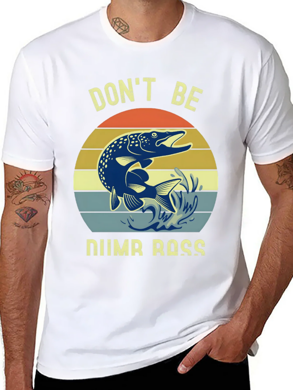 Dont Be Numb Bass Fishing Graphic Tee product image 6