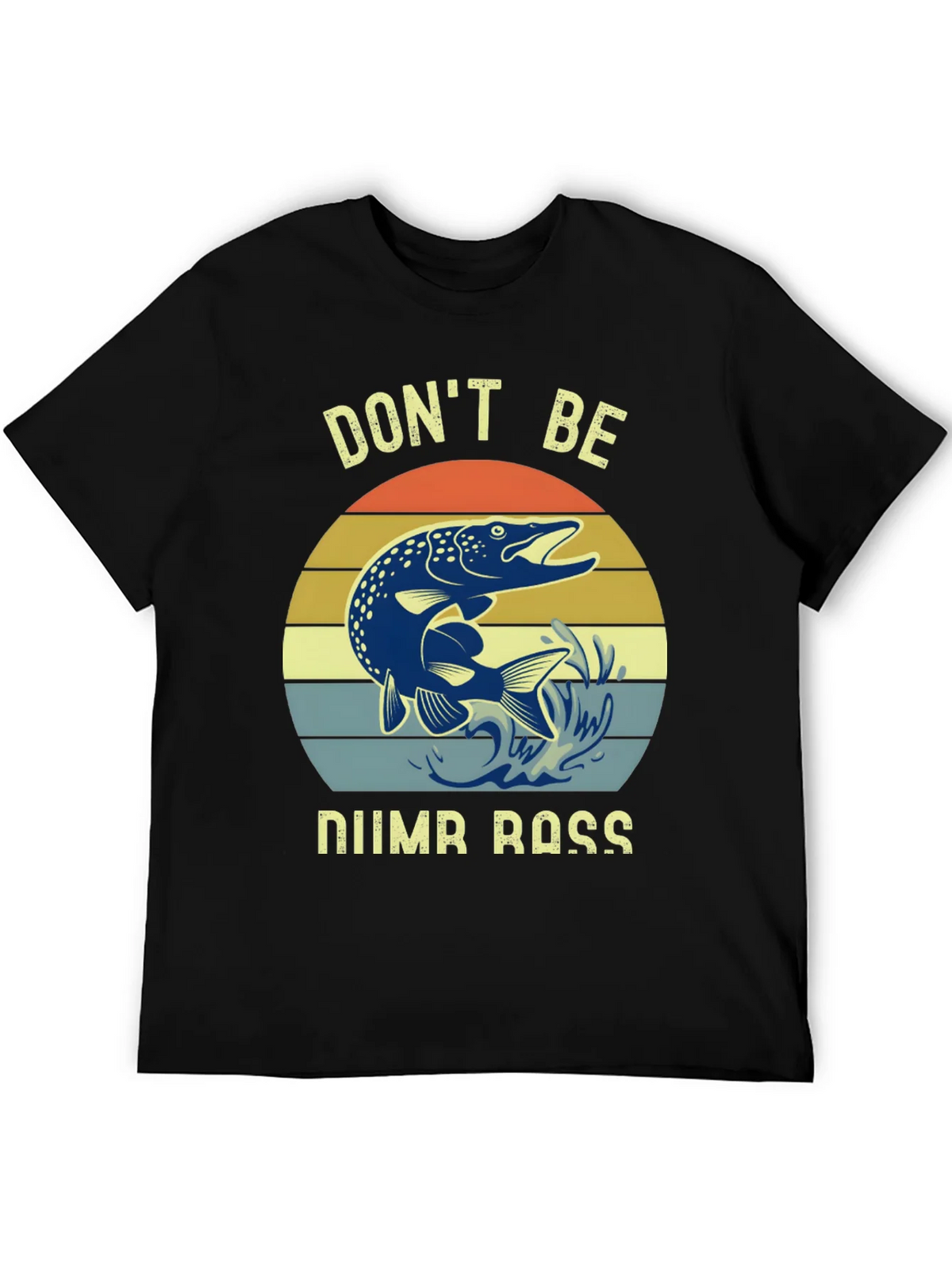 Dont Be Numb Bass Fishing Graphic Tee product image 4