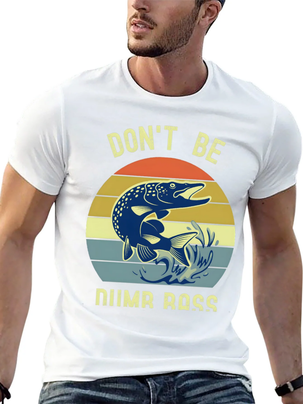Dont Be Numb Bass Fishing Graphic Tee product image 11