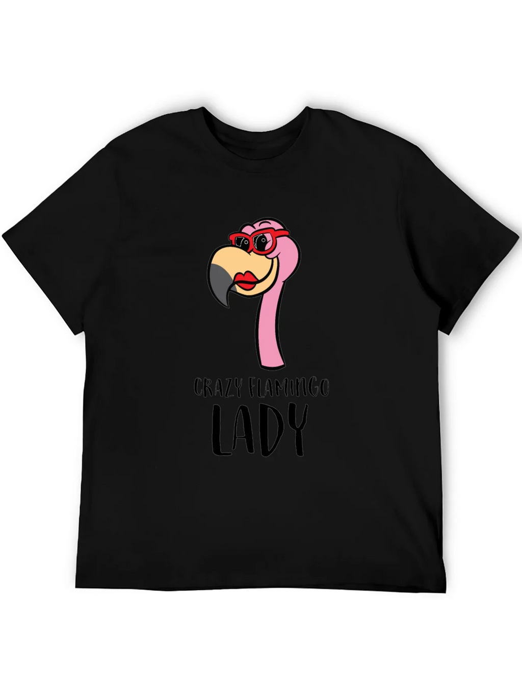 Crazy Flamingo Lady T-Shirt - Fun Novelty Tee product image 1