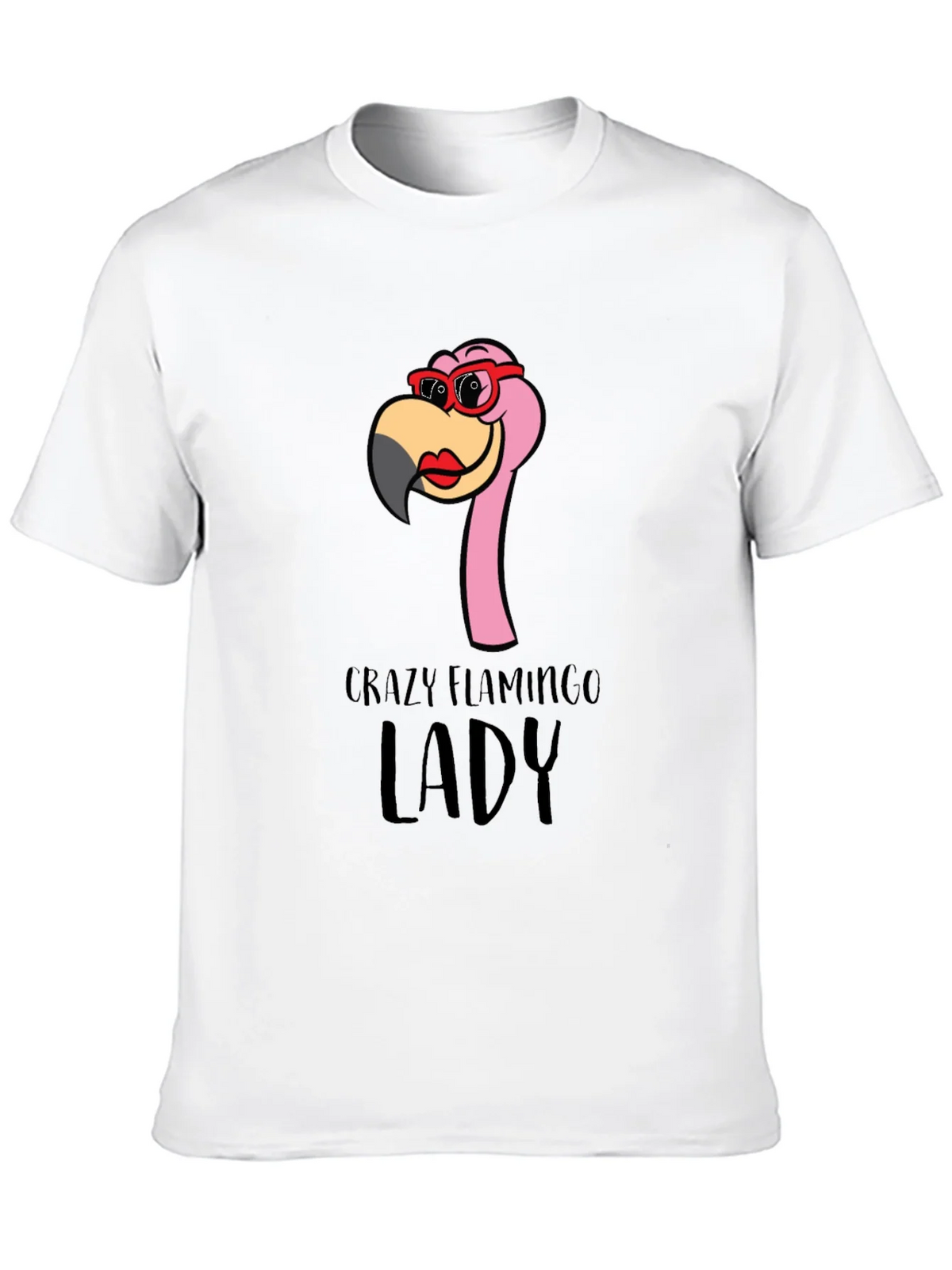 Crazy Flamingo Lady T-Shirt - Fun Novelty Tee product image 4