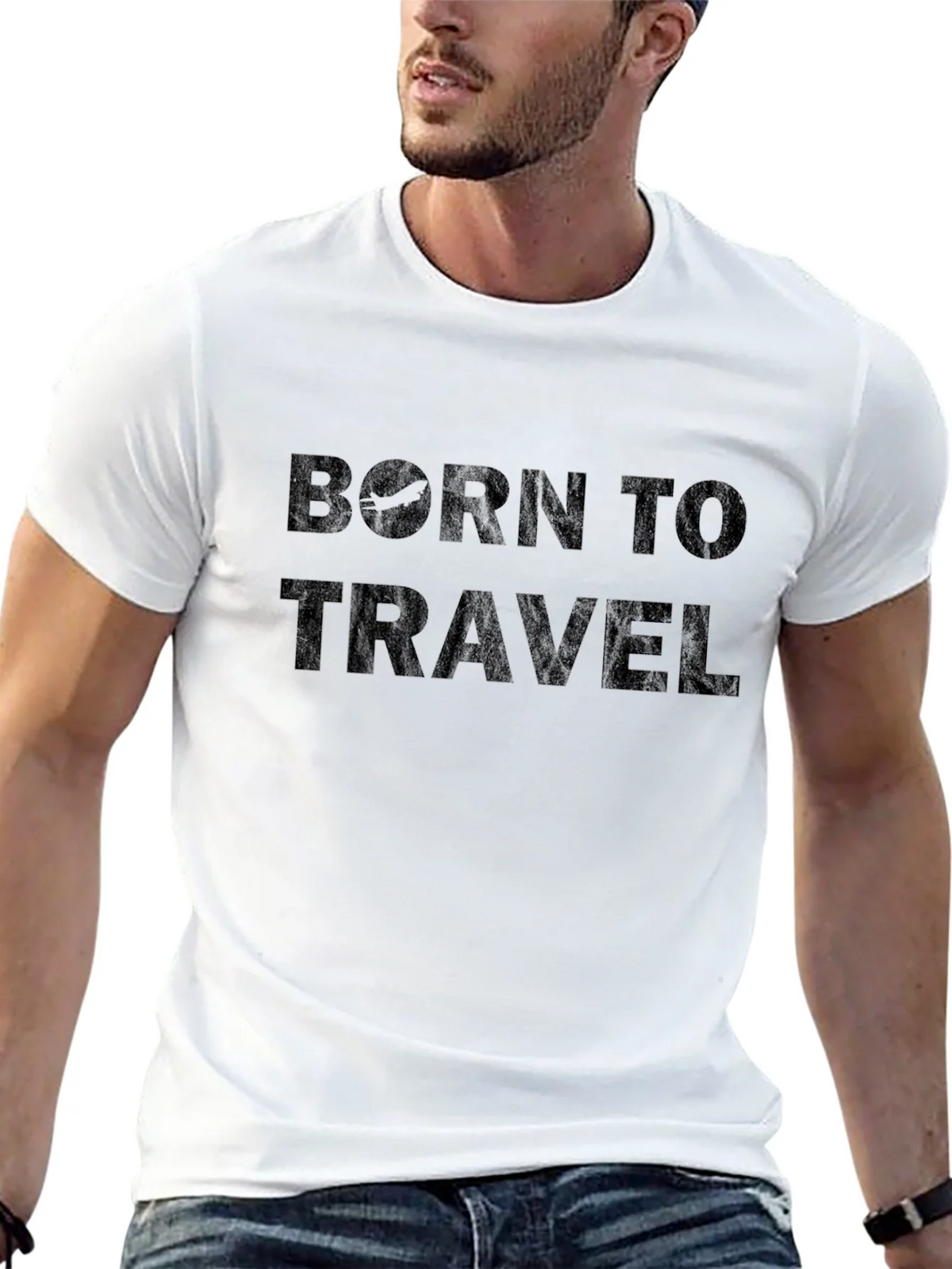 Born To Travel Black Graphic Tee product image 12