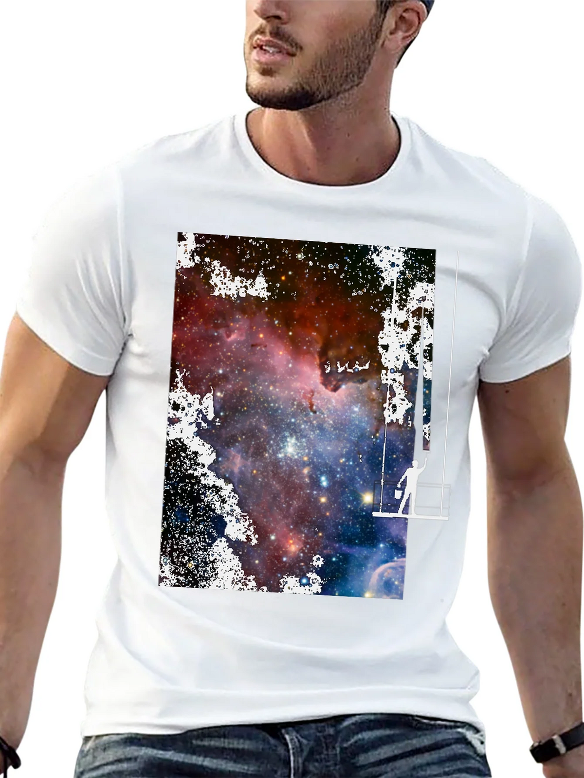 Galaxy Painter Graphic Tee - Unique Space Art T-Shirt product image 12