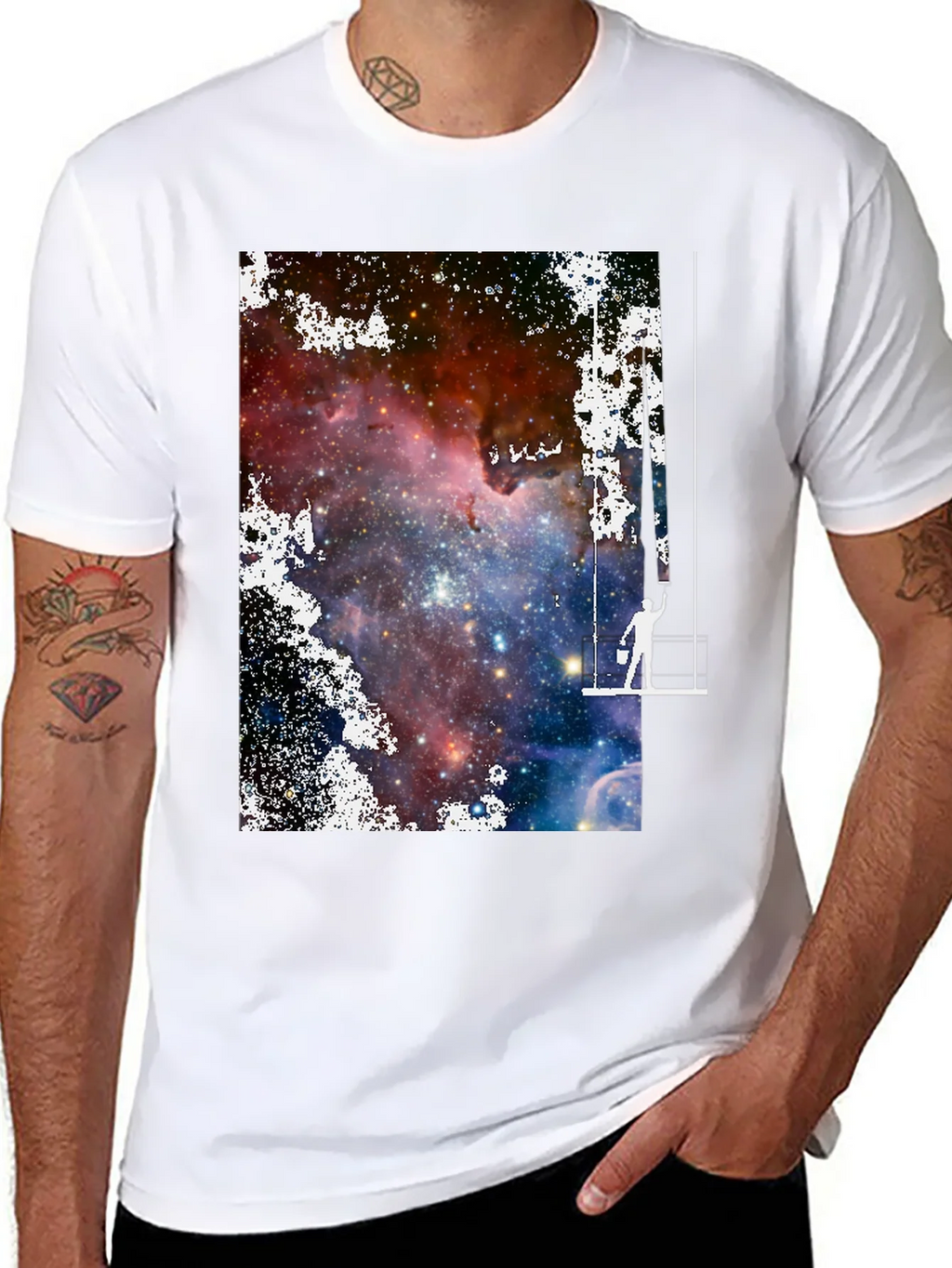 Galaxy Painter Graphic Tee - Unique Space Art T-Shirt product image 7