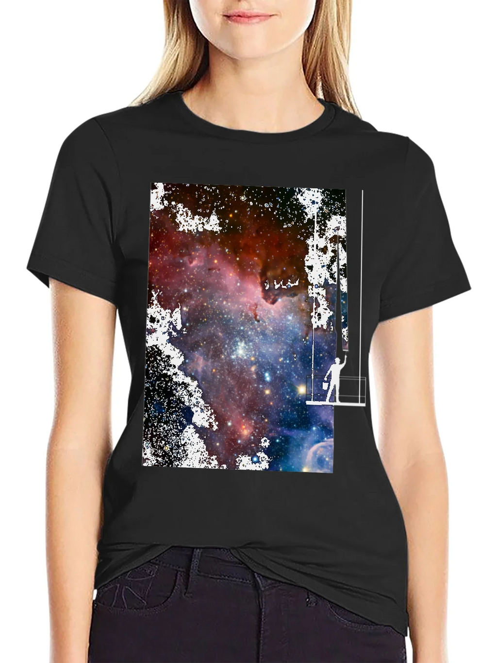 Galaxy Painter Graphic Tee - Unique Space Art T-Shirt product image 2