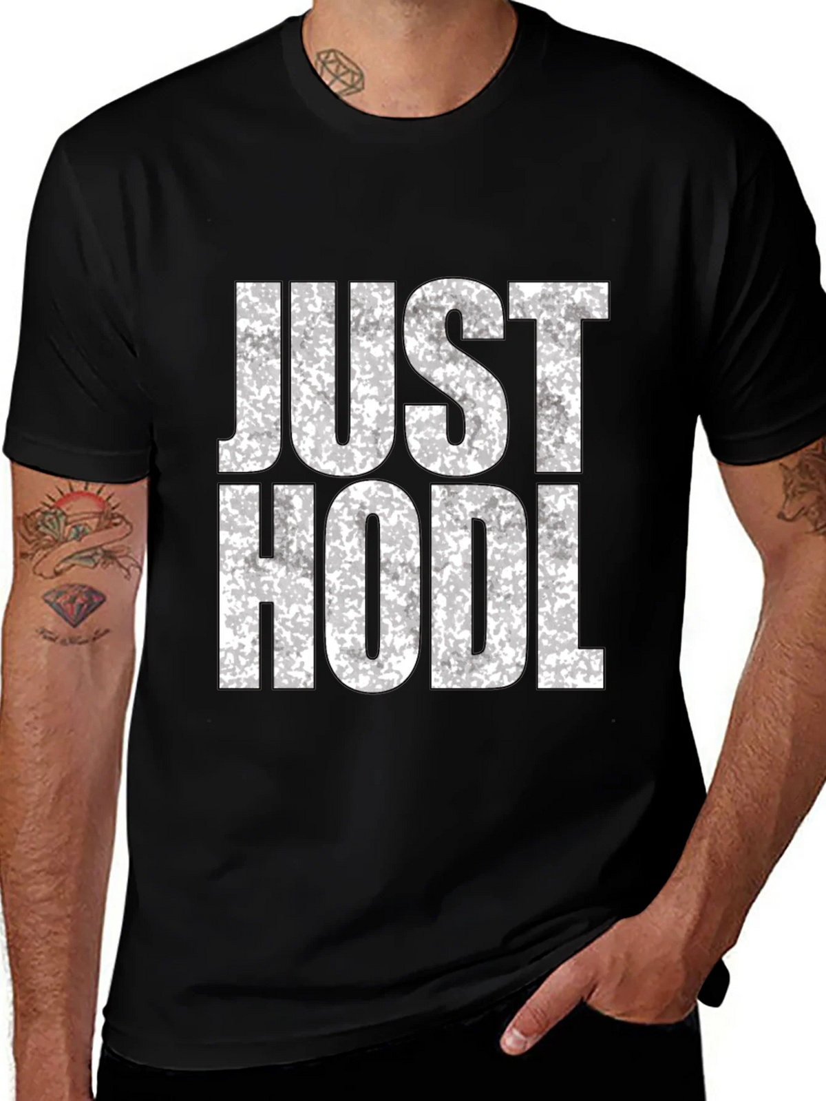 Just Hodl Black Graphic Tee product image 1