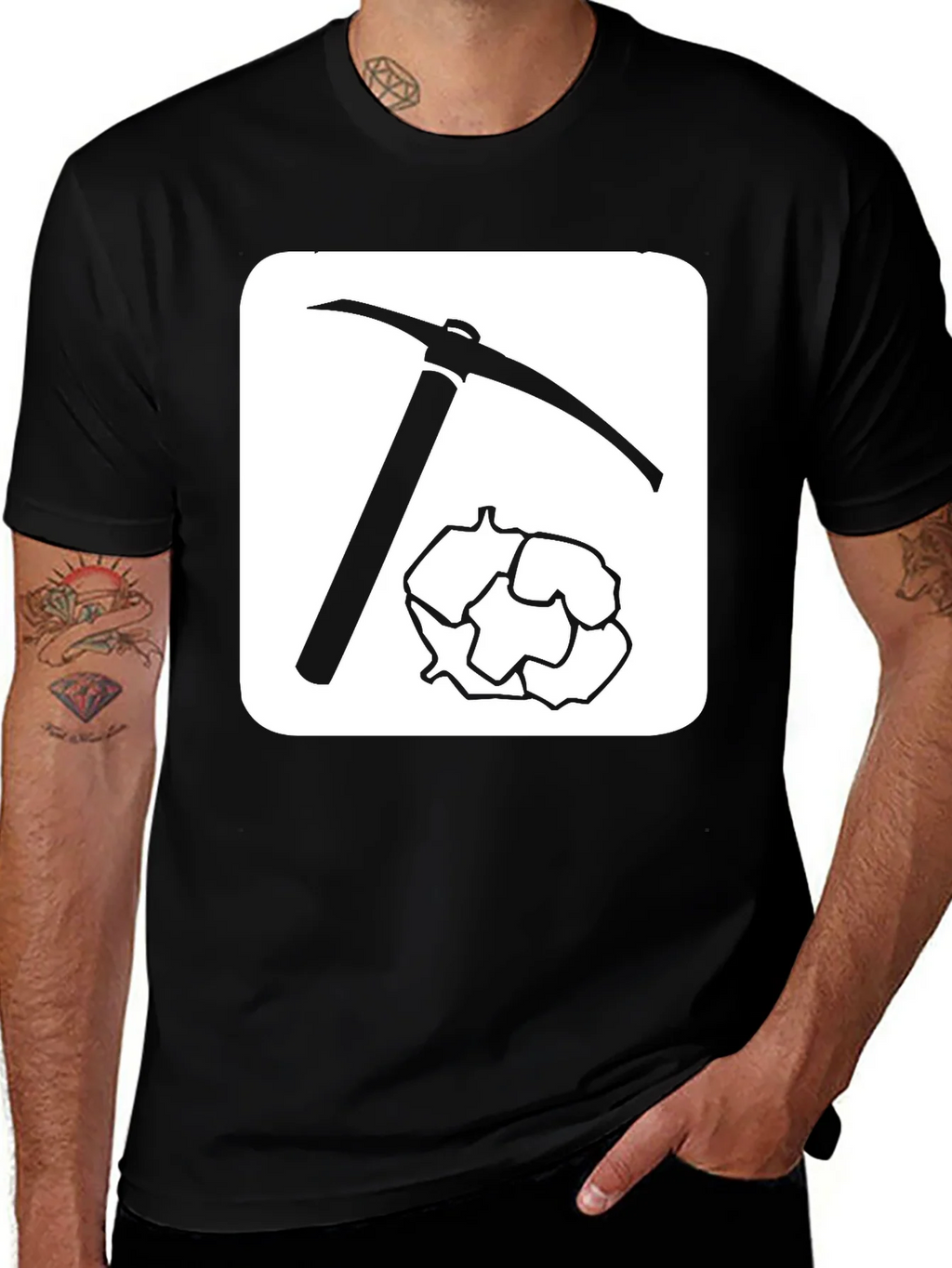 Miners Pick T-Shirt - Black Cotton Blend product image 1