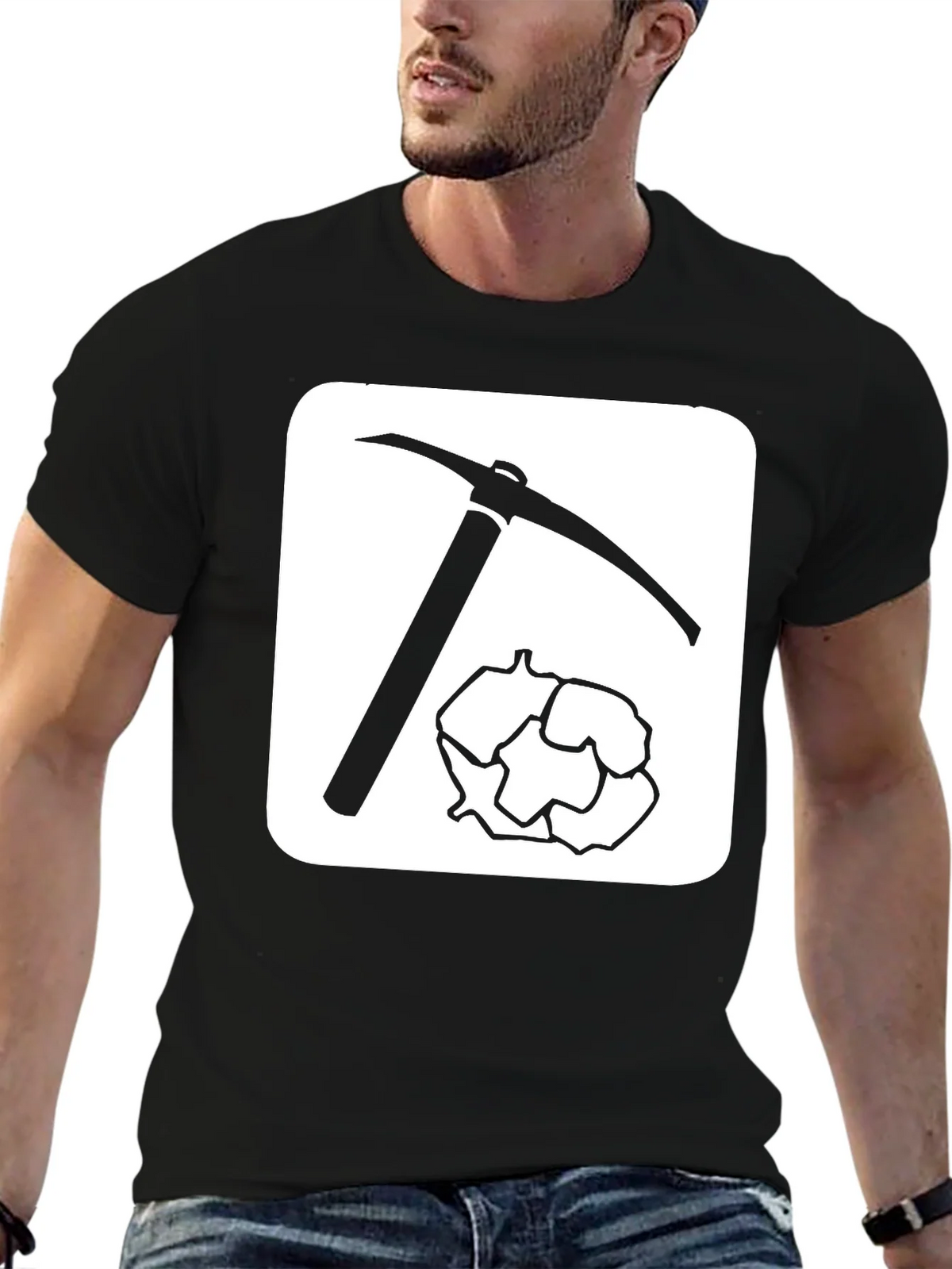 Miners Pick T-Shirt - Black Cotton Blend product image 5