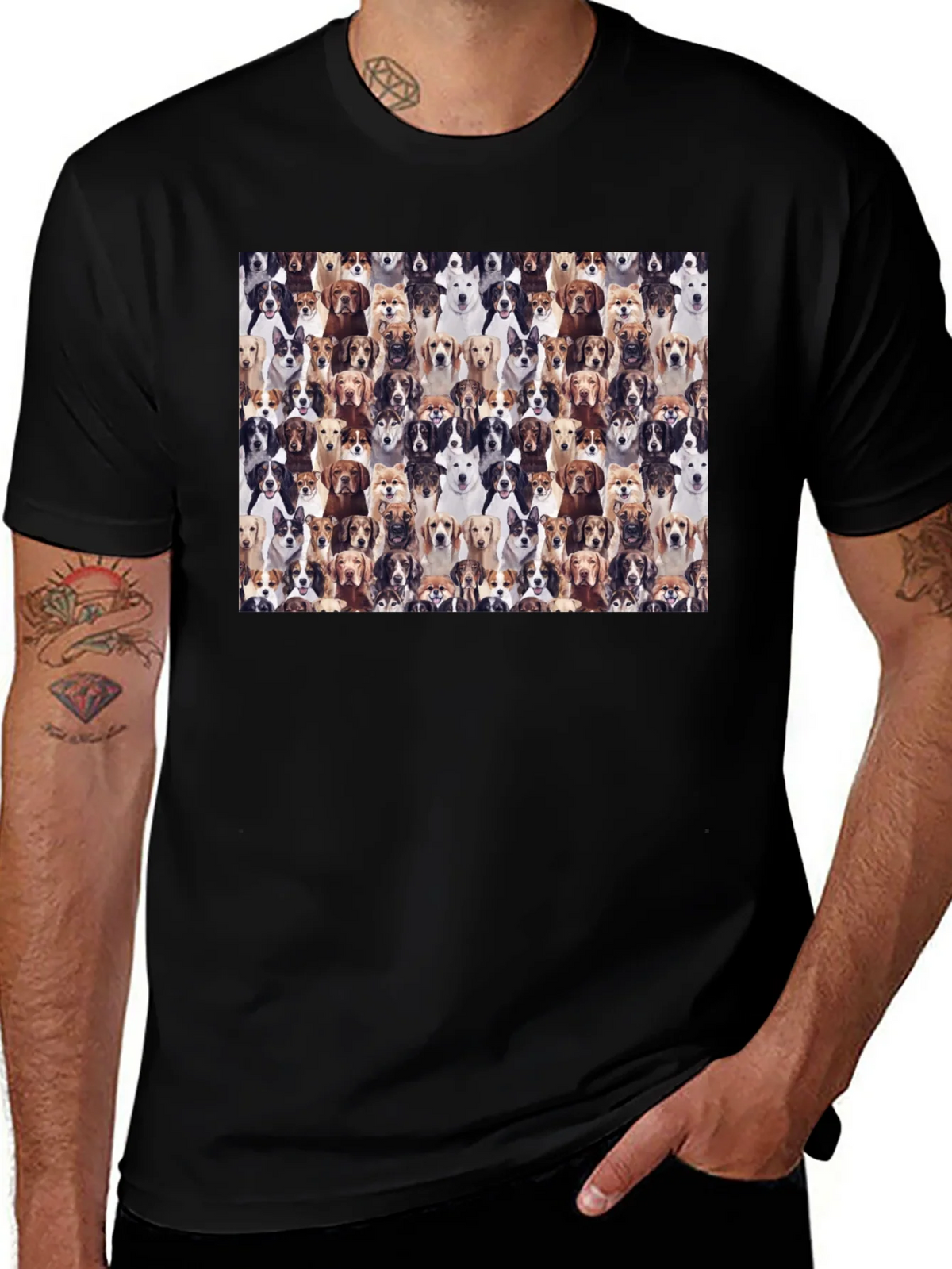Dog Breed Collage T-Shirt product image 1