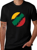 Lithuanian Flag T-Shirt - Black Crew Neck Tee product image 1