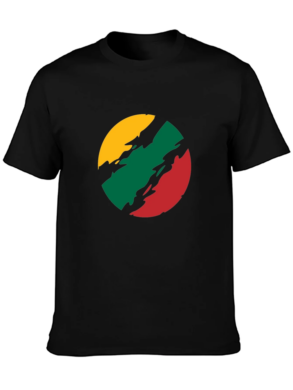 Lithuanian Flag T-Shirt - Black Crew Neck Tee product image 3