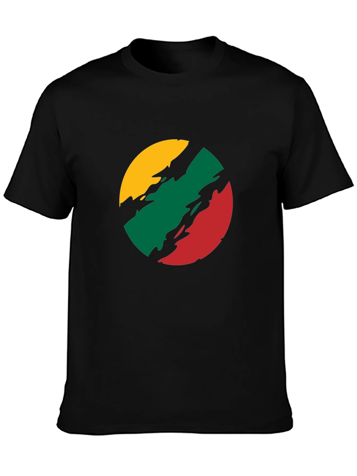 Lithuanian Flag T-Shirt - Black Crew Neck Tee product image 3