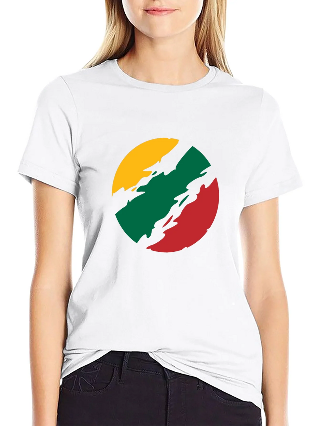 Lithuanian Flag T-Shirt - Black Crew Neck Tee product image 7