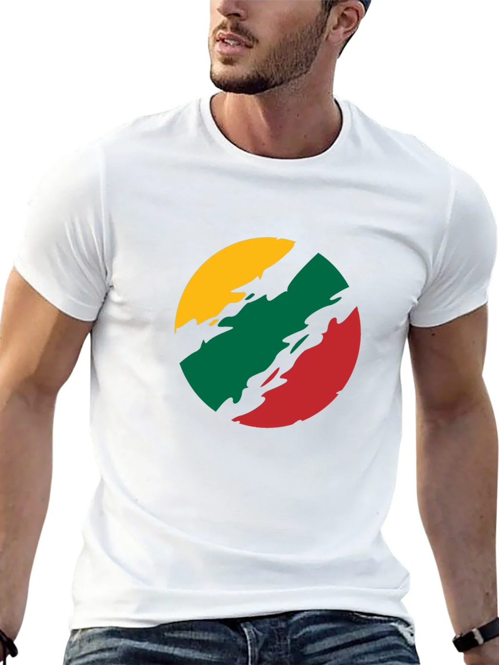 Lithuanian Flag T-Shirt - Black Crew Neck Tee product image 11