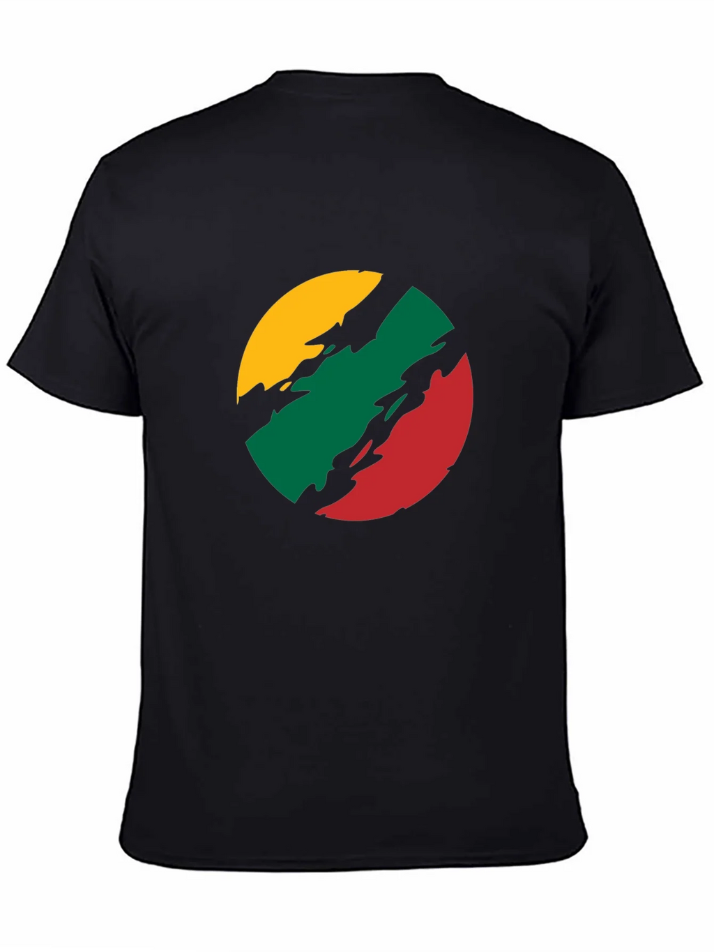 Lithuanian Flag T-Shirt - Black Crew Neck Tee product image 4