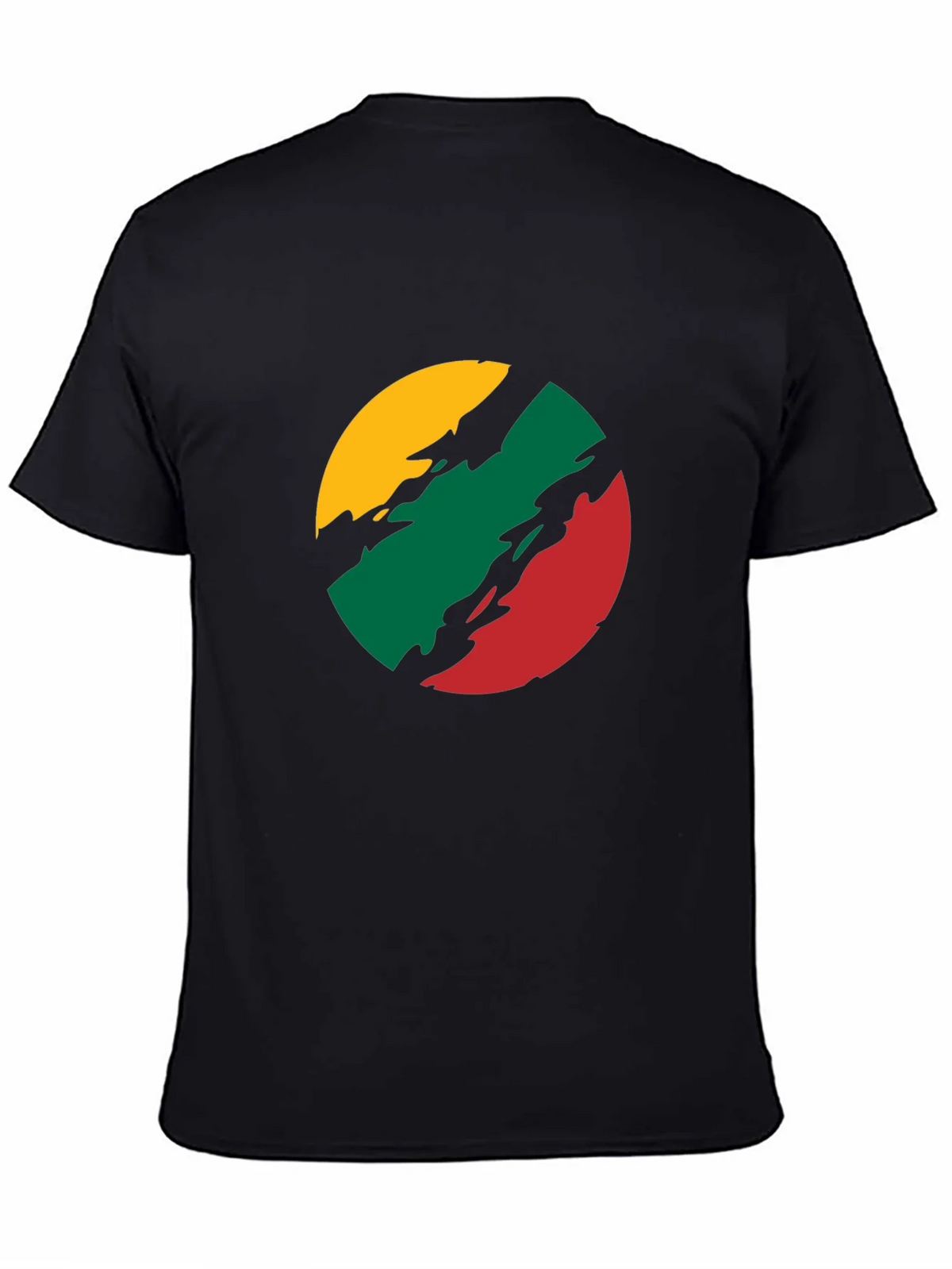 Lithuanian Flag T-Shirt - Black Crew Neck Tee product image 4