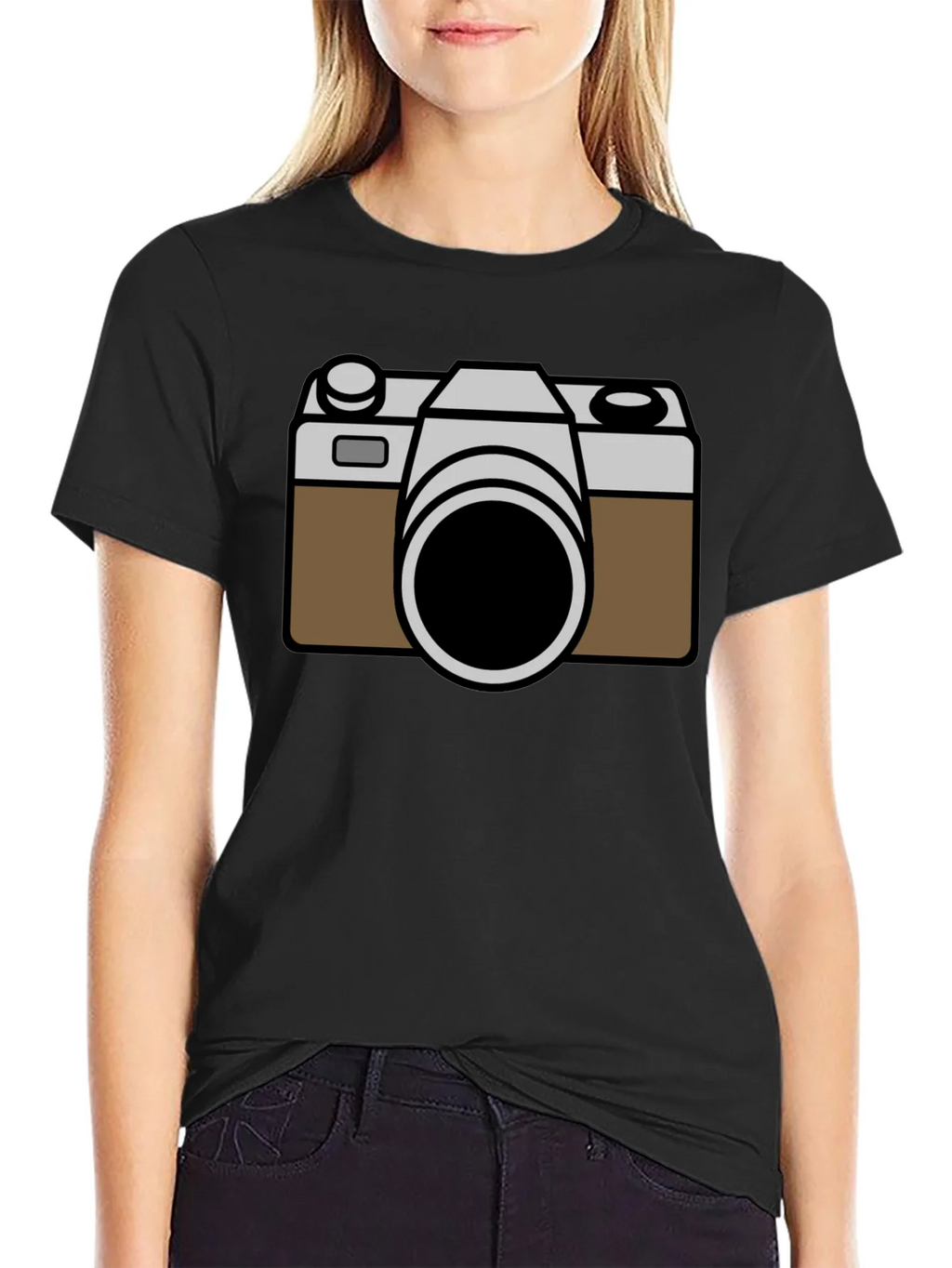 Cool Camera Graphic Black T-Shirt product image 1