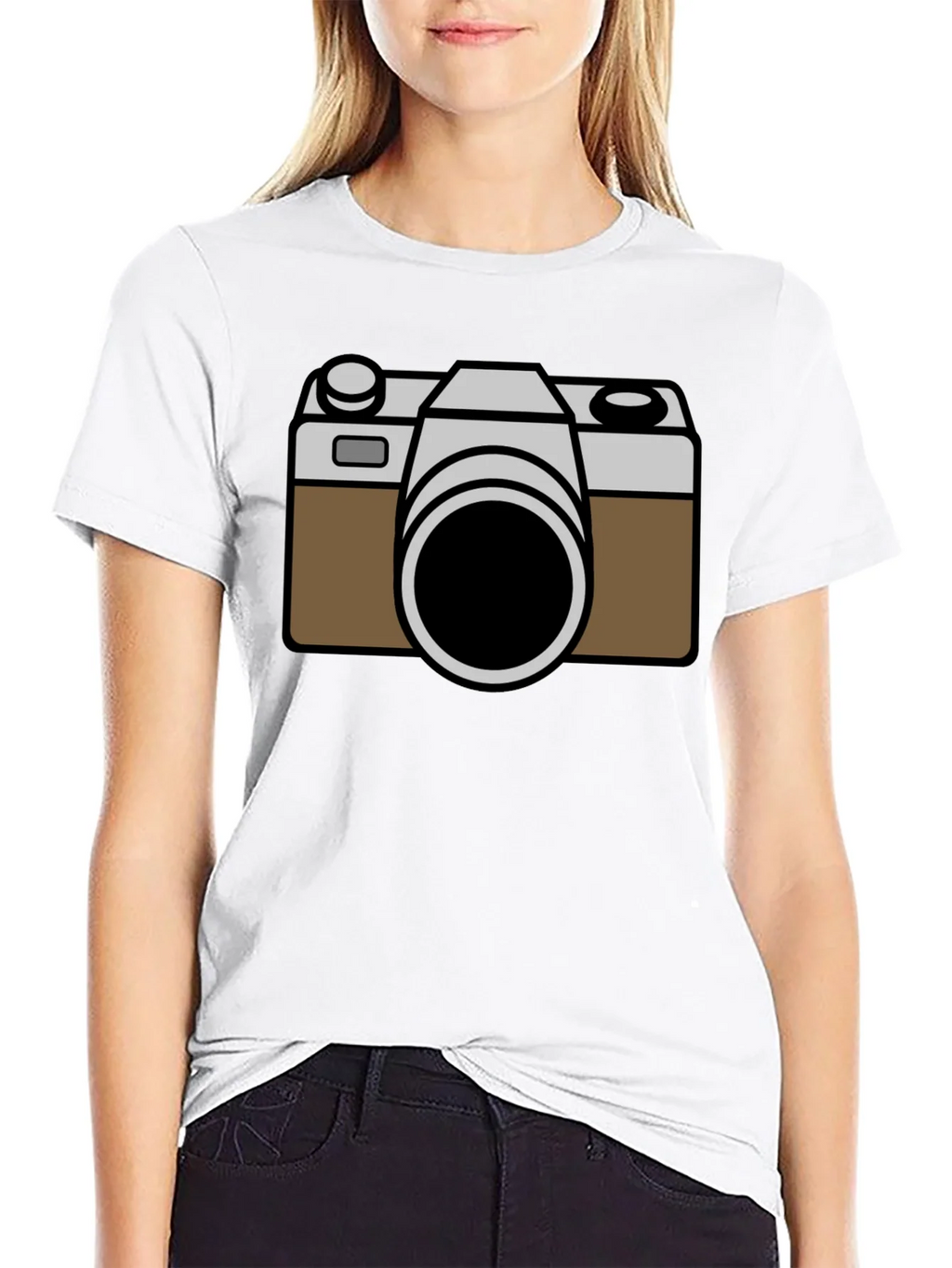 Cool Camera Graphic Black T-Shirt product image 2