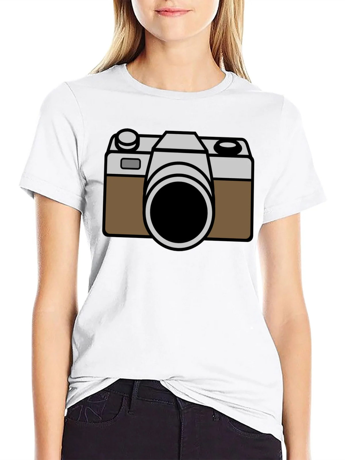 Cool Camera Graphic Black T-Shirt product image 2