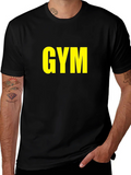 GYM T-Shirt - Bold Yellow Print on Black product image 1