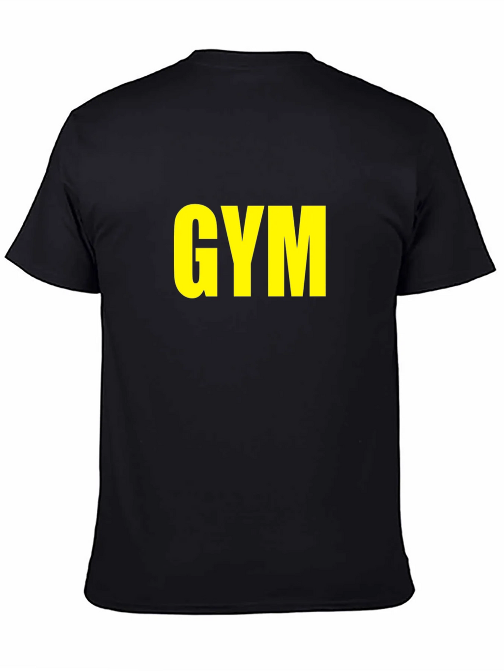 GYM T-Shirt - Bold Yellow Print on Black product image 4