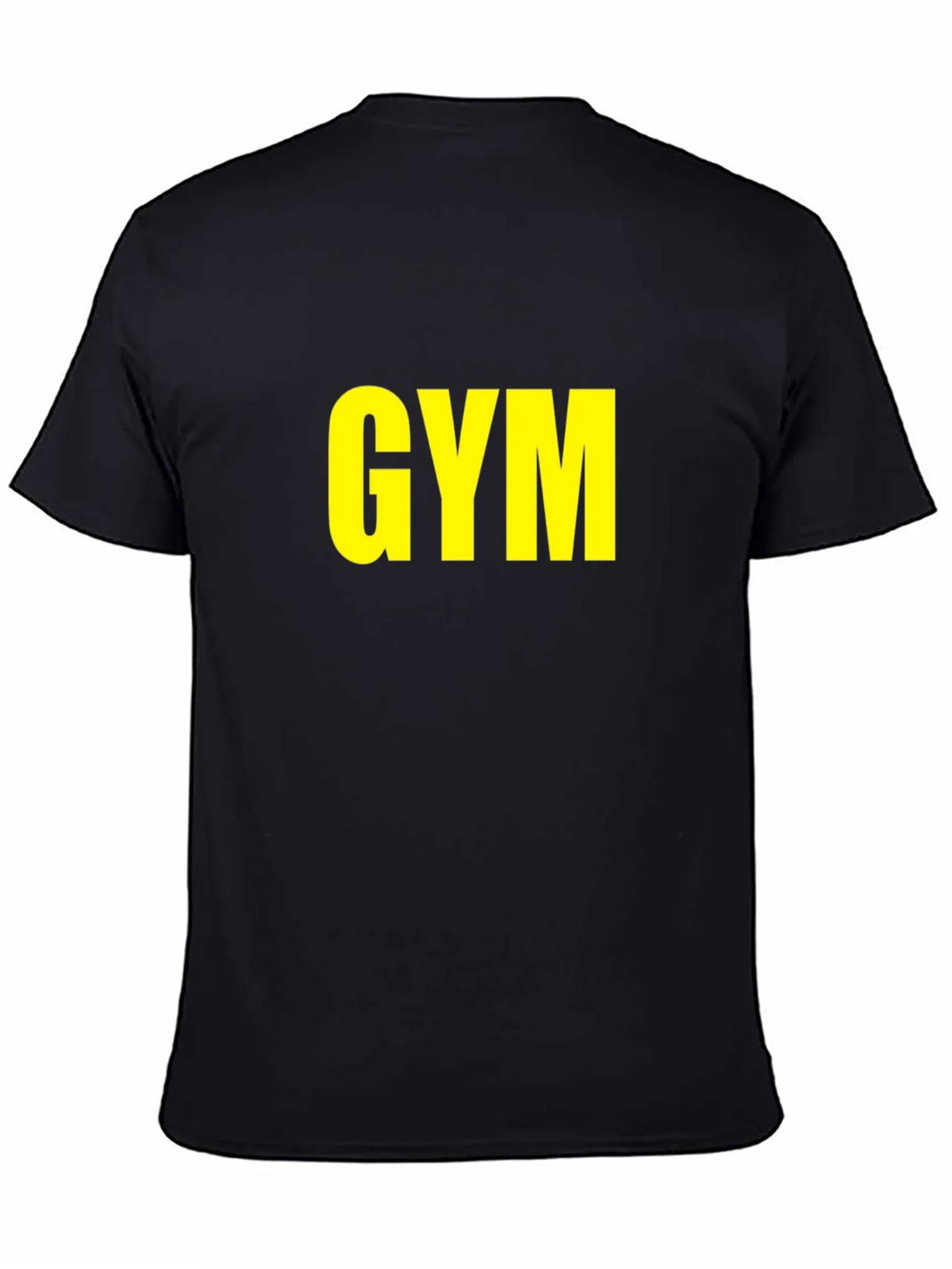 GYM T-Shirt - Bold Yellow Print on Black product image 4