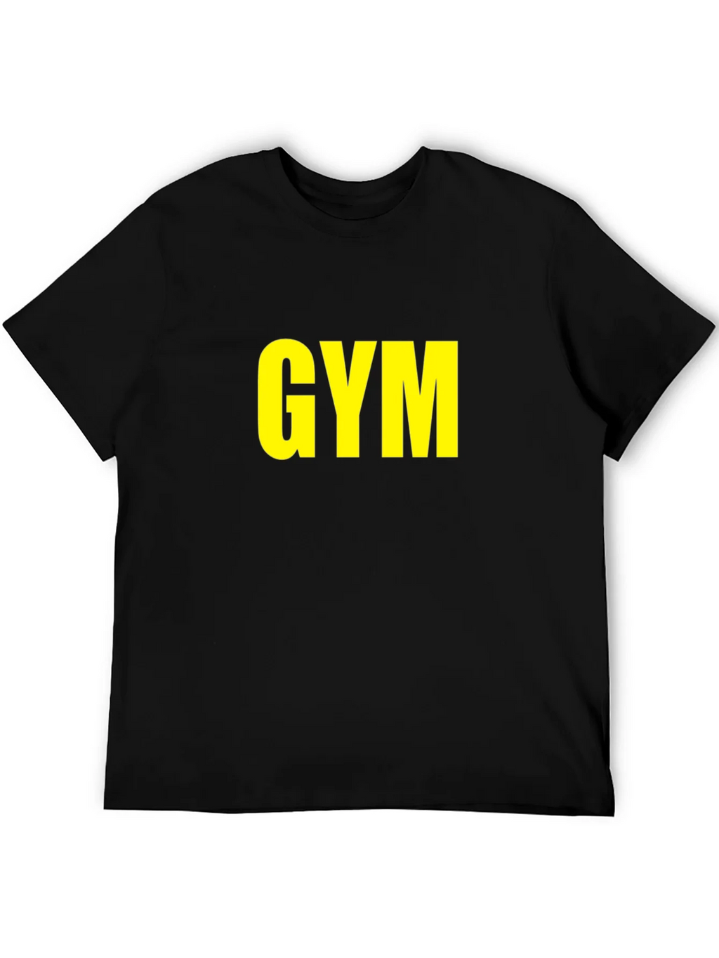 GYM T-Shirt - Bold Yellow Print on Black product image 5