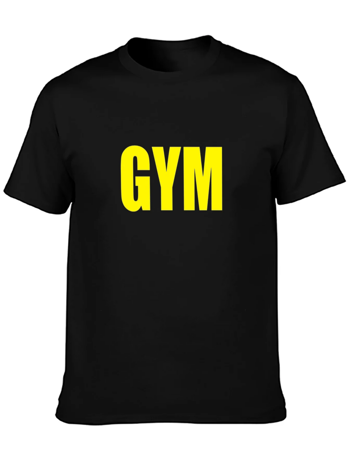 GYM T-Shirt - Bold Yellow Print on Black product image 3