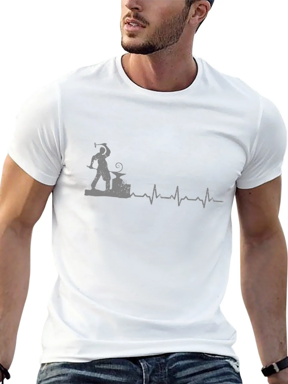 Blacksmith Heartbeat Graphic T-Shirt - Unique Design product image 3