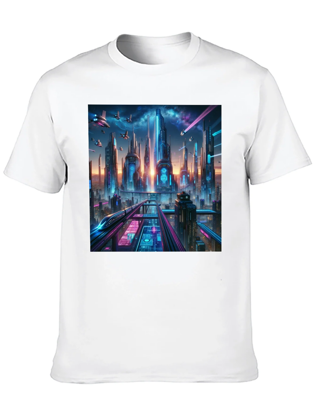 Futuristic Cityscape Graphic Tee product image 3