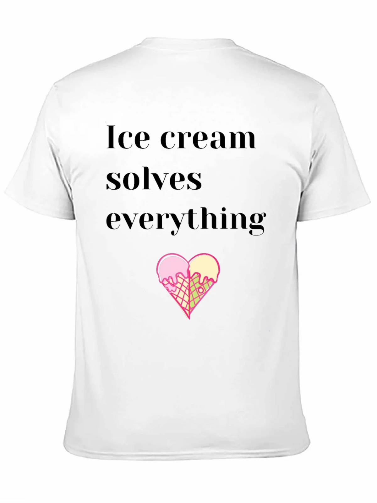 Ice Cream Solves Everything Black T-Shirt product image 10