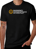 Warning! Bitterness T-Shirt - Funny Graphic Tee product image 1