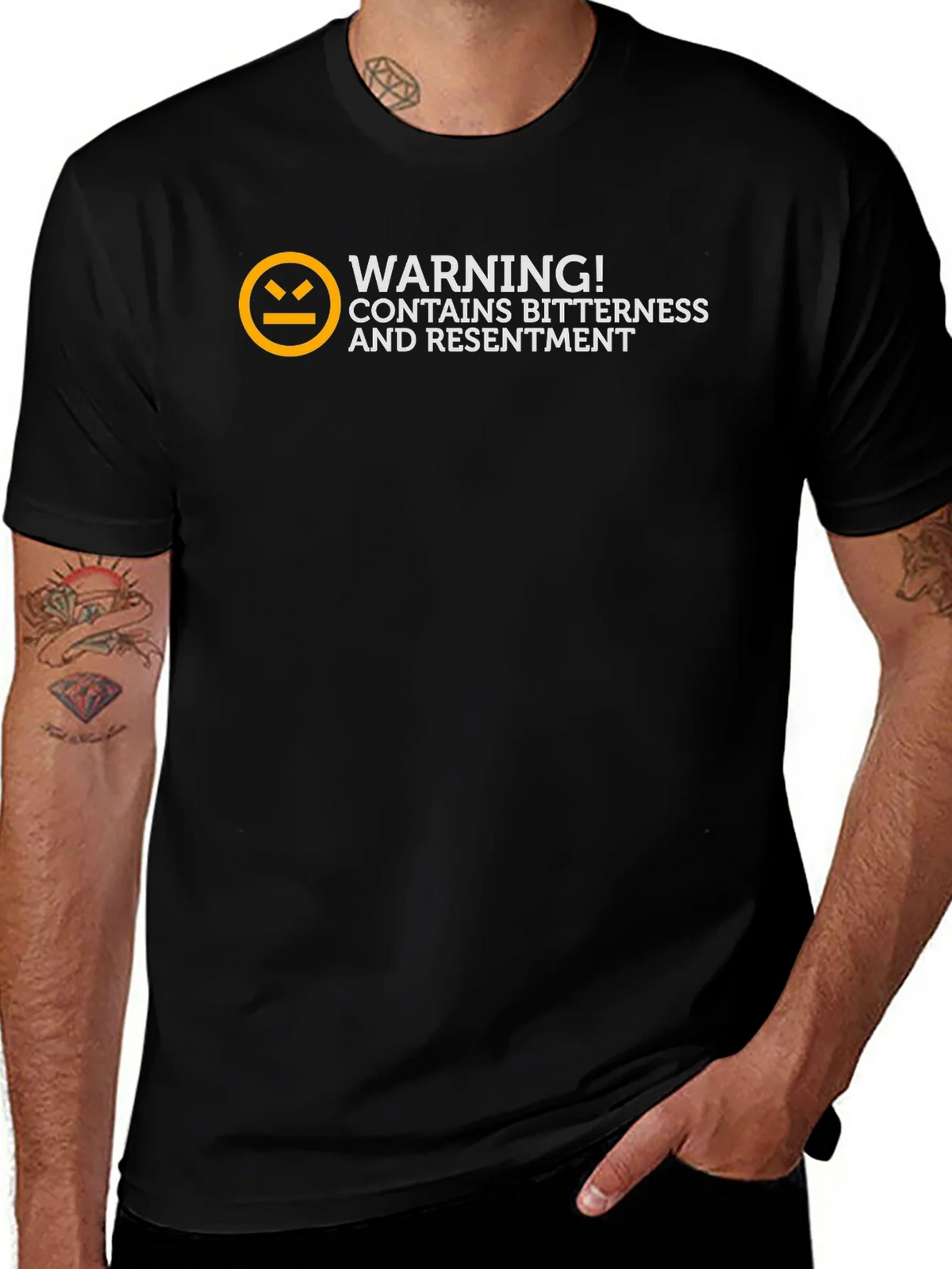 Warning! Bitterness T-Shirt - Funny Graphic Tee product image 1