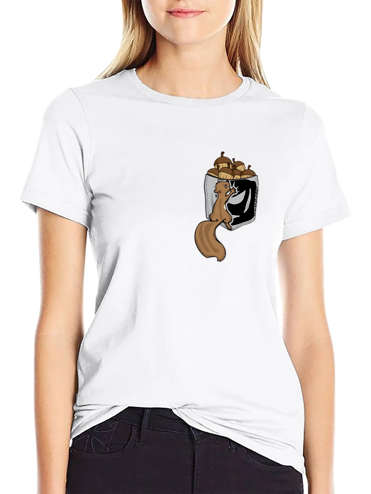 Squirrel in Pocket T-Shirt: Funny Nut Lover Tee product image 8