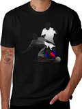 Soccer Graphic Tee - Black Cotton Blend T-Shirt product image 1