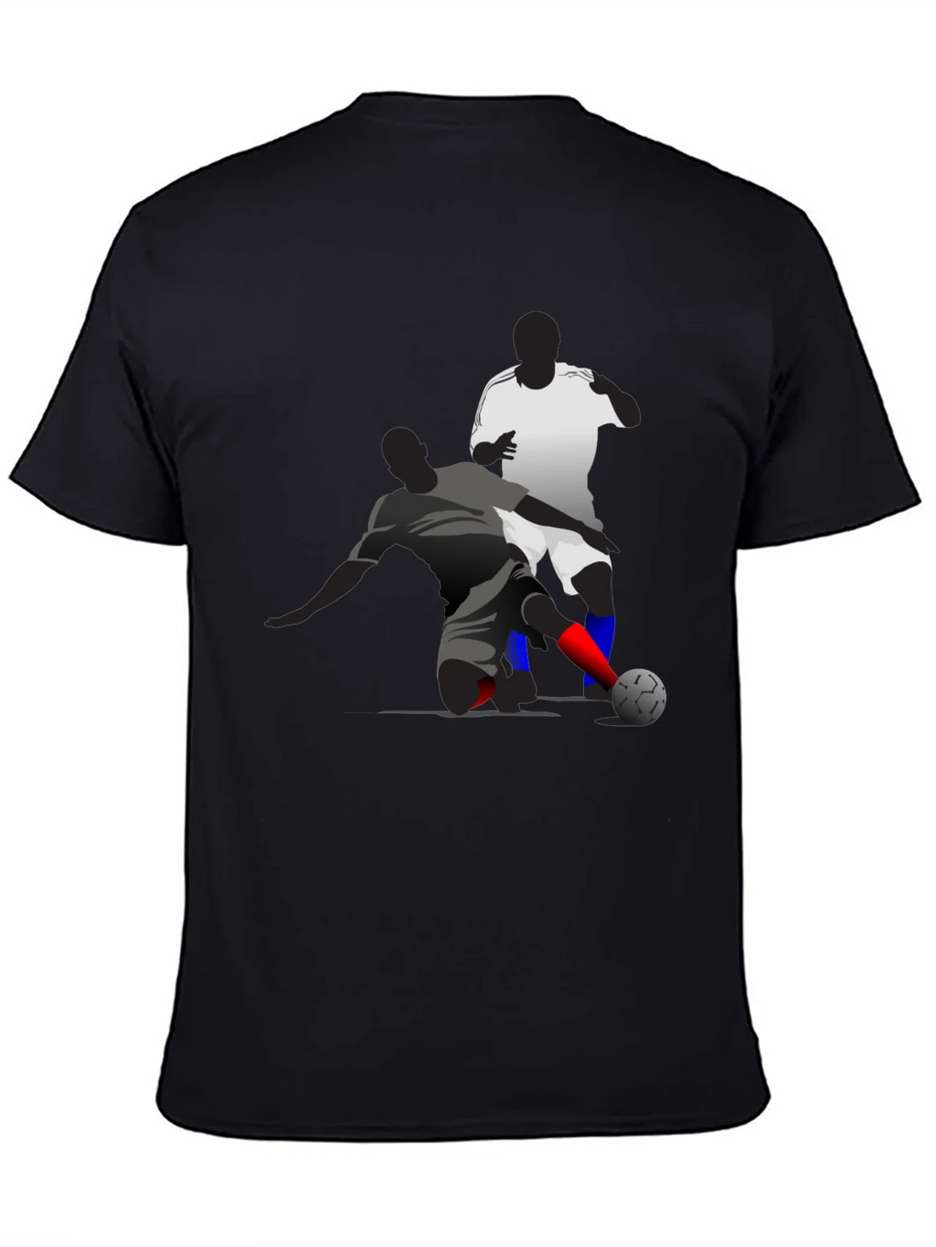Soccer Graphic Tee - Black Cotton Blend T-Shirt product image 3
