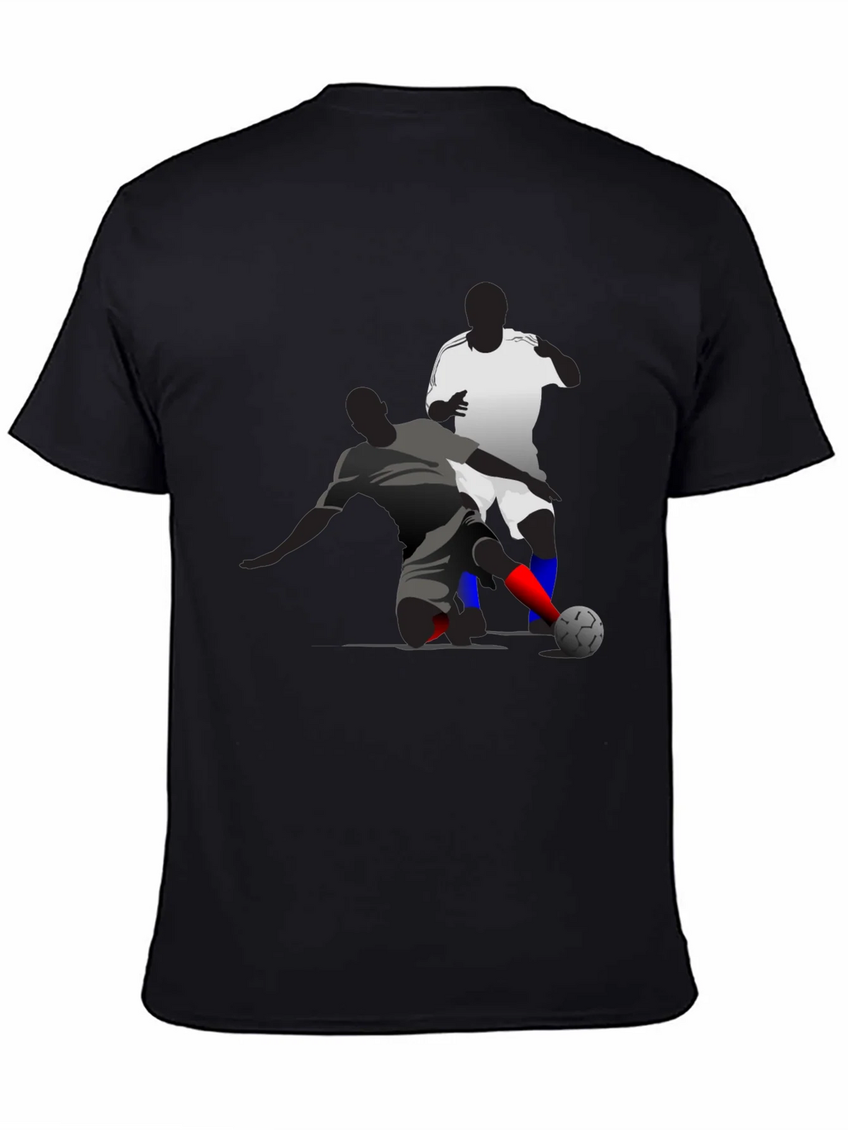 Soccer Graphic Tee - Black Cotton Blend T-Shirt product image 3