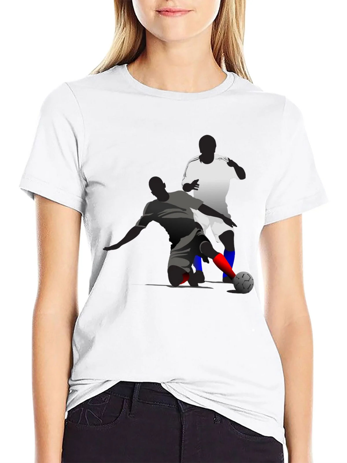 Soccer Graphic Tee - Black Cotton Blend T-Shirt product image 6
