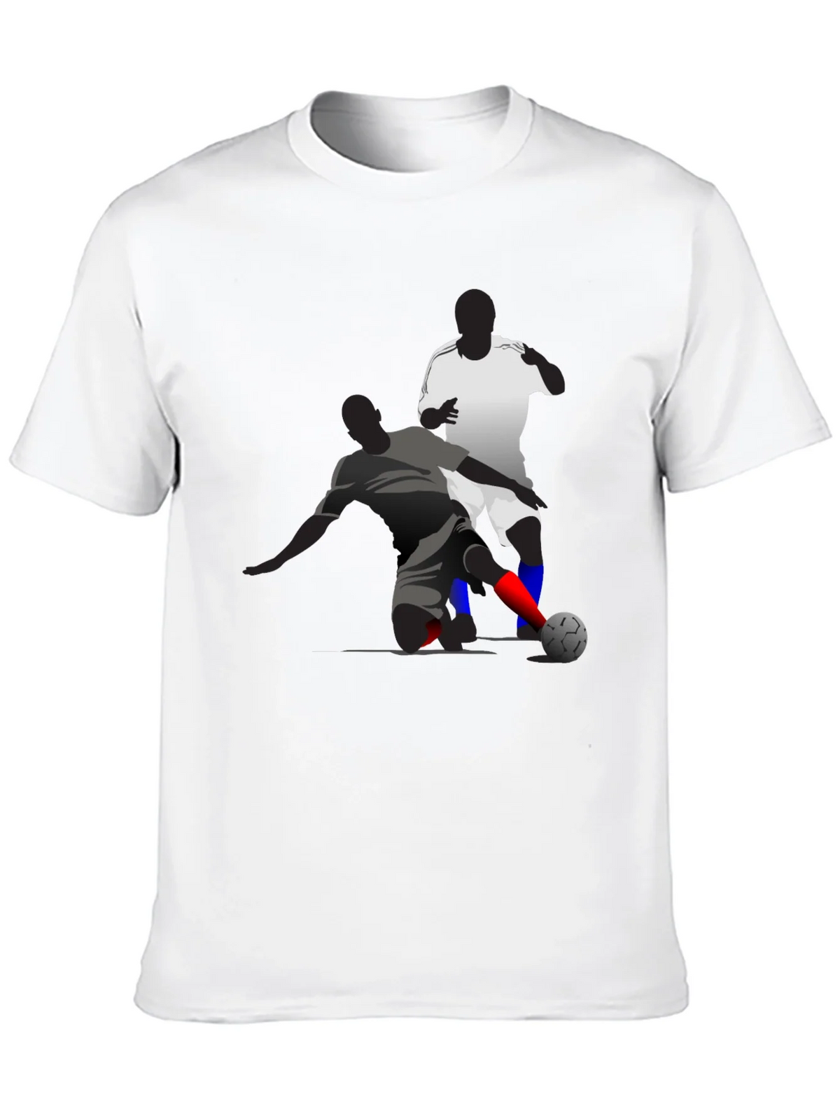 Soccer Graphic Tee - Black Cotton Blend T-Shirt product image 7