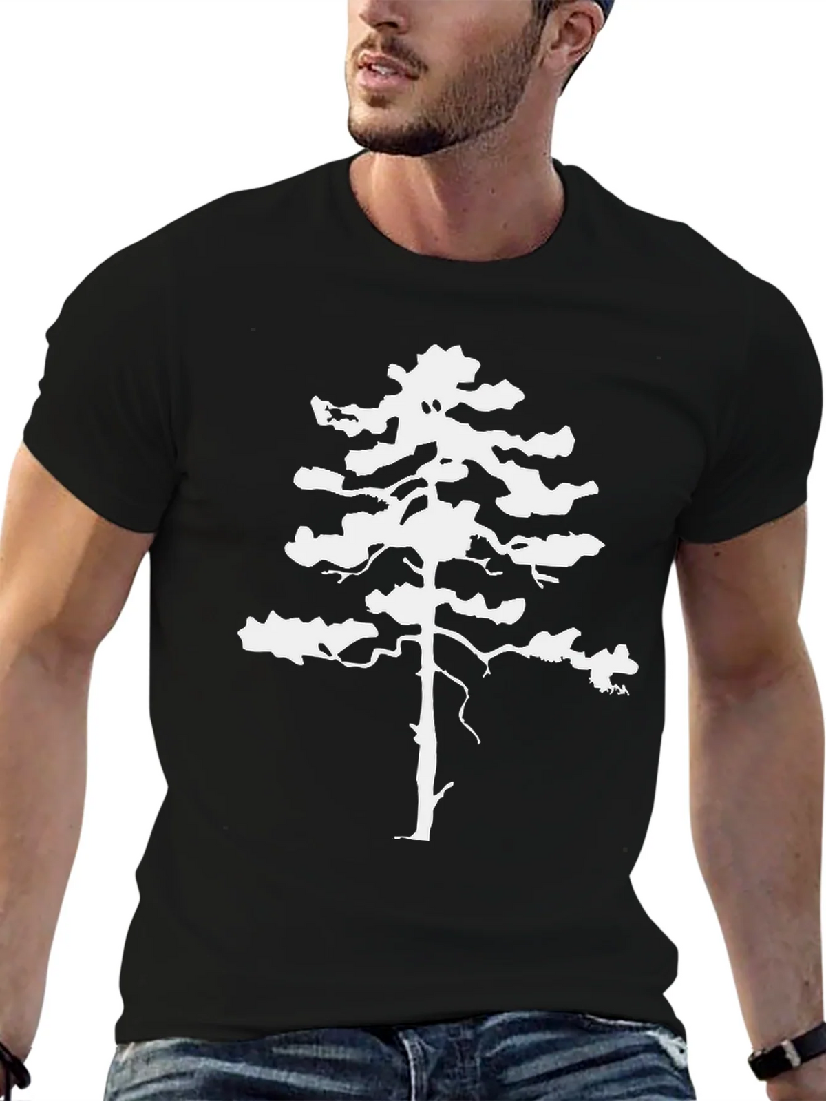 Pine Tree Graphic Tee - Nature Inspired Cotton T-Shirt product image 6