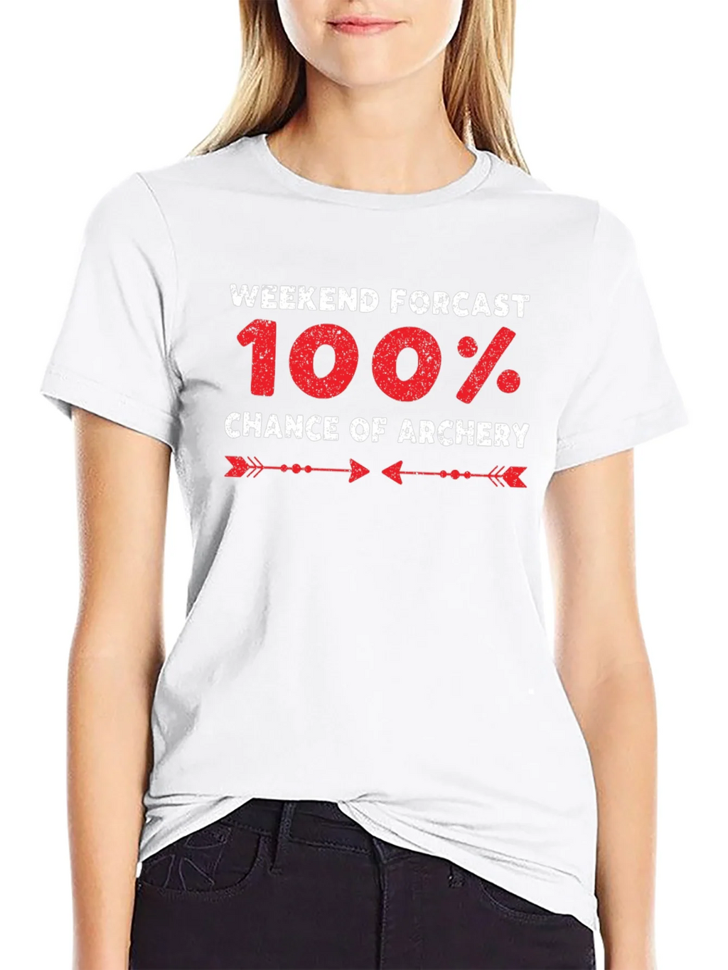 Archery Forecast T-Shirt - 100% Chance Weekend Fun product image 5