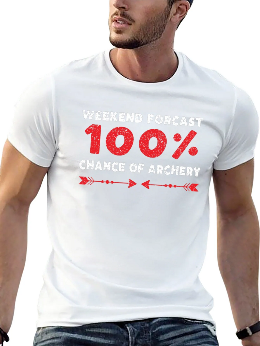 Archery Forecast T-Shirt - 100% Chance Weekend Fun product image 9