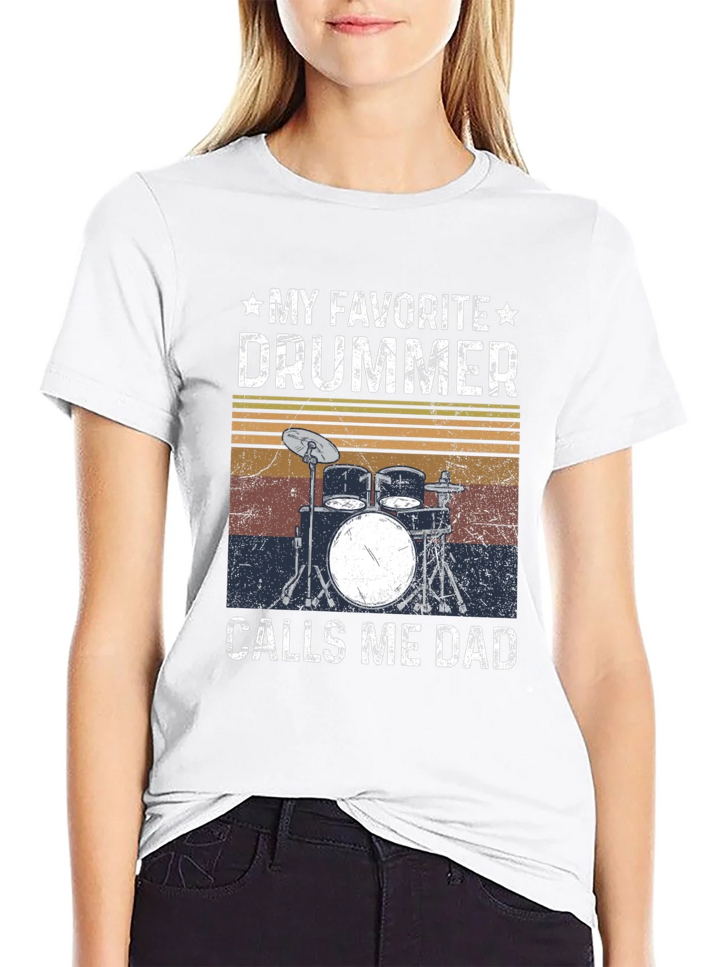 My Favorite Drummer Calls Me Dad T-Shirt product image 8