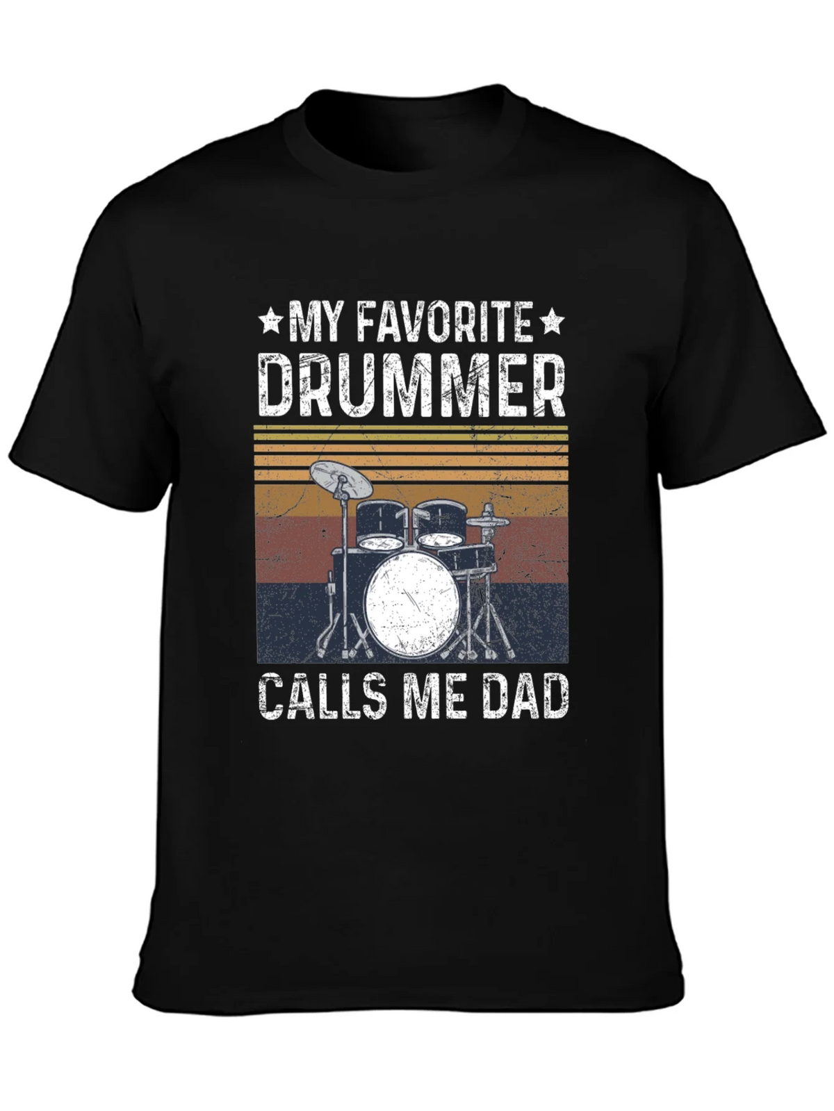 My Favorite Drummer Calls Me Dad T-Shirt product image 3