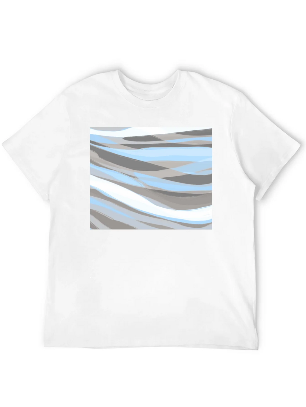 Abstract Wave Pattern Black T-Shirt product image 11