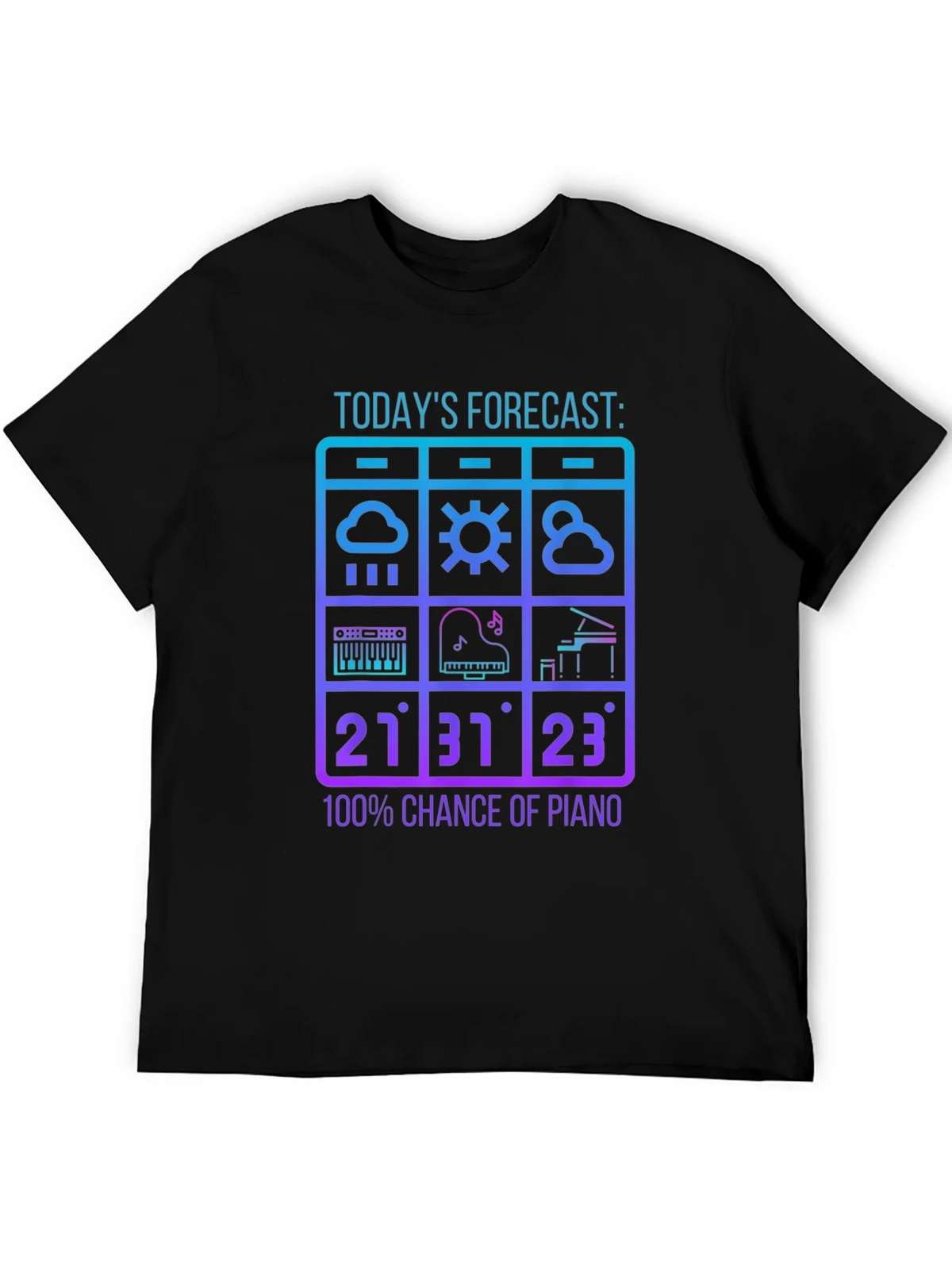 Piano Forecast T-Shirt: Music Lover Tee product image 5